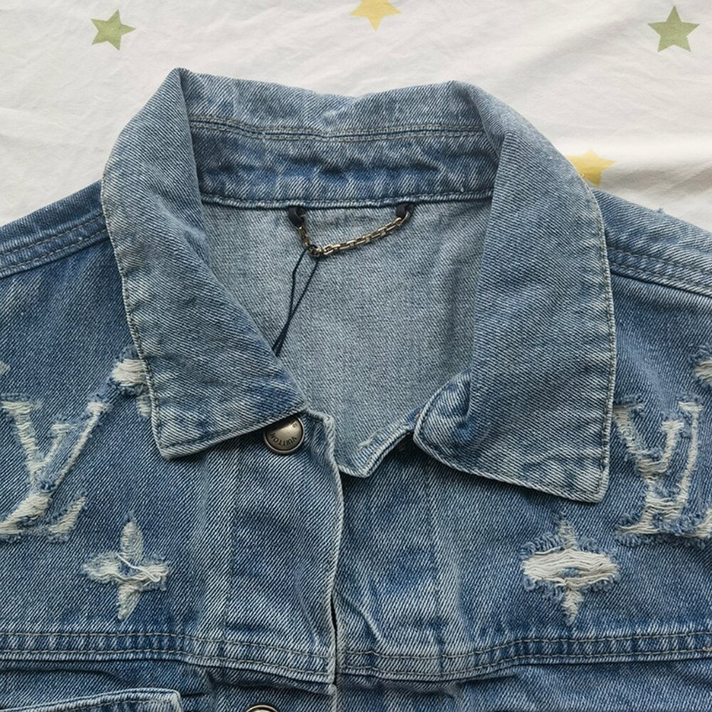 Louis Vuitton Distressed Light Denim Jacket - Picture 2 of 8